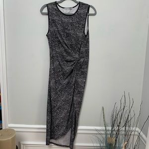 Maggie London Ruched Sleeveless With Slit in Front